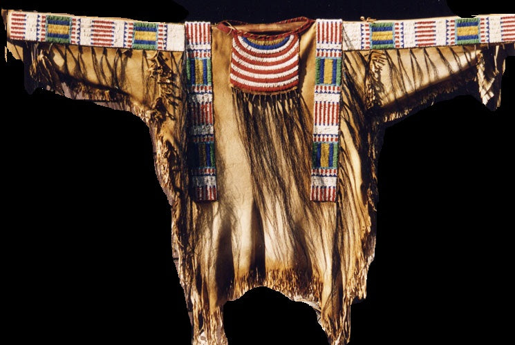 Buckskin Native American Style Handmade Powwow Beaded War Shirt PWS3002