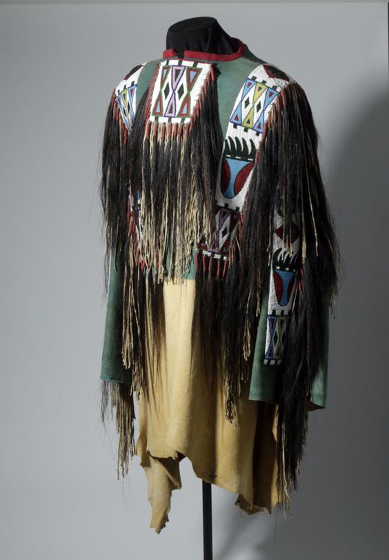 Buckskin Native American Style Handmade Powwow Beaded War Shirt PWS3048