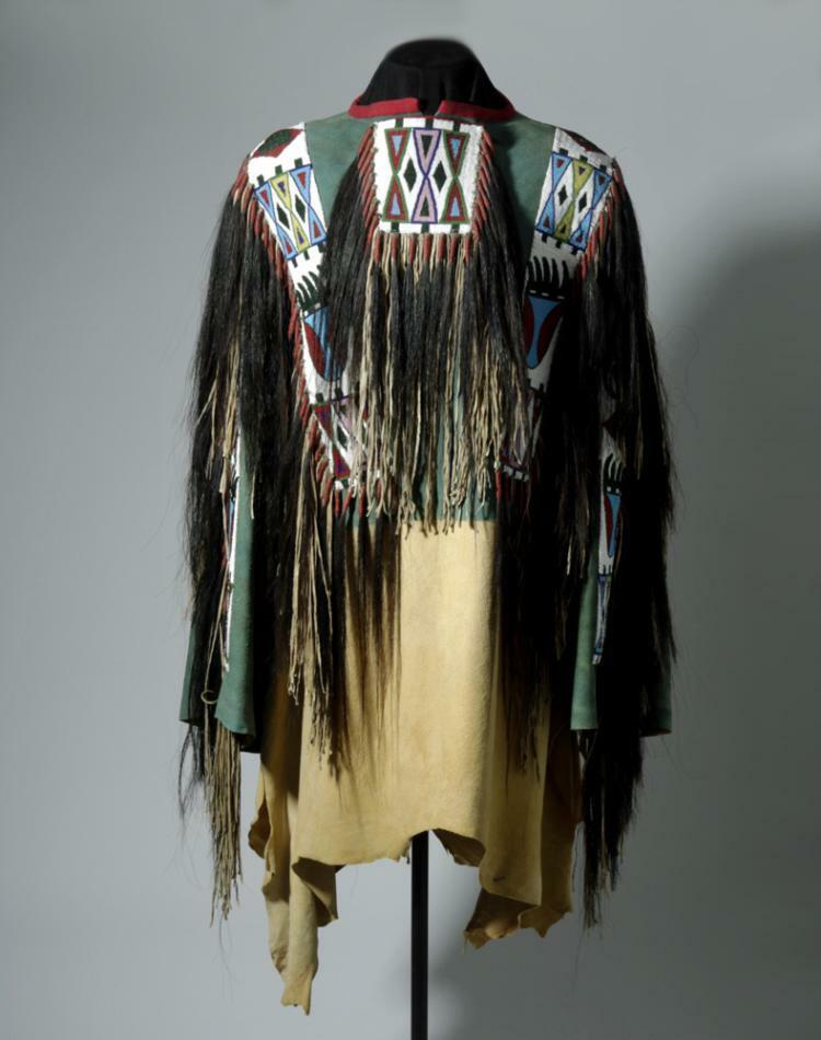 Buckskin Native American Style Handmade Powwow Beaded War Shirt PWS3048