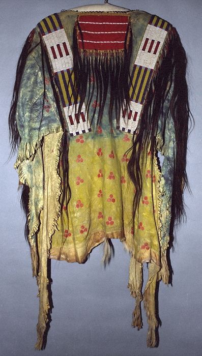 Buckskin Native American Style Handmade Powwow Beaded War Shirt PWS3670