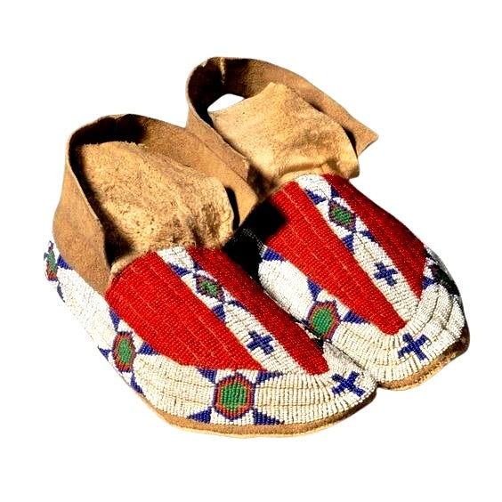 Native American Style Handmade Beaded Powwow Dance Moccasin PMC630