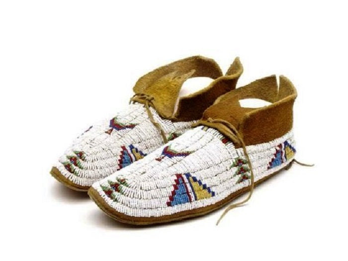 Native American Style Handmade Beaded Powwow Dance Moccasin PMC644