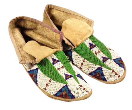 Native American Style Handmade Beaded Powwow Dance Moccasin PMC648