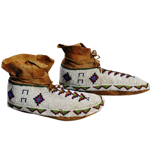 Native American Style Handmade Beaded Powwow Dance Moccasin PMC651
