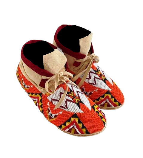 Native American Style Handmade Beaded Powwow Dance Moccasin PMC652