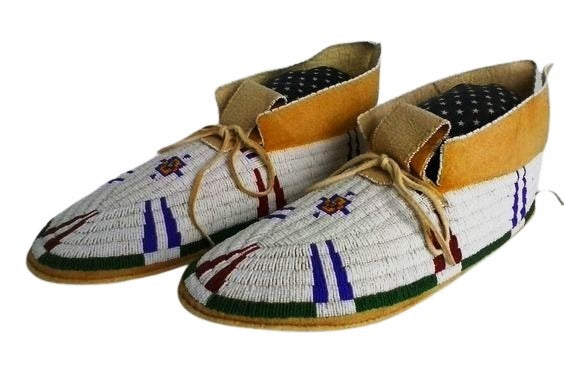Native American Style Handmade Beaded Powwow Dance Moccasin PMC686