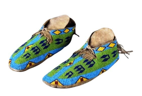 Native American Style Handmade Beaded Powwow Dance Moccasin PMC688