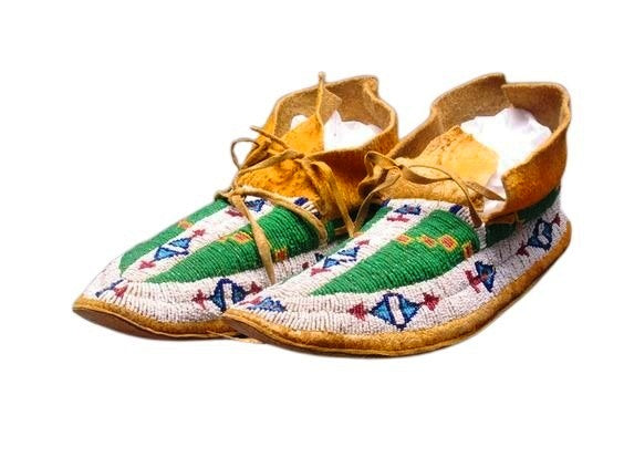 Native American Style Handmade Beaded Powwow Dance Moccasin PMC689