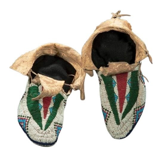 Native American Style Handmade Beaded Powwow Dance Moccasin PMC757