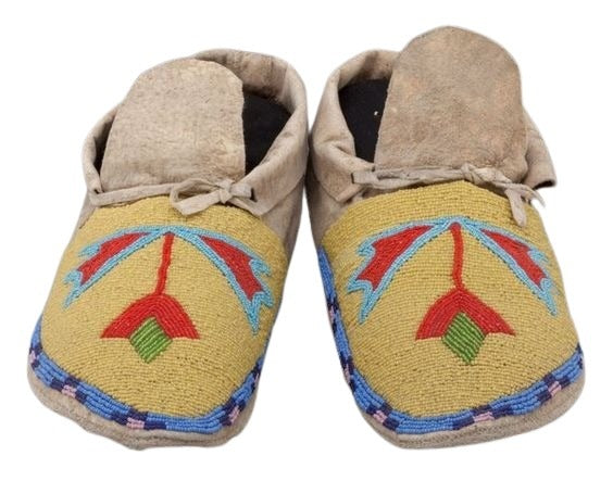Native American Style Handmade Beaded Powwow Dance Moccasin PMC808