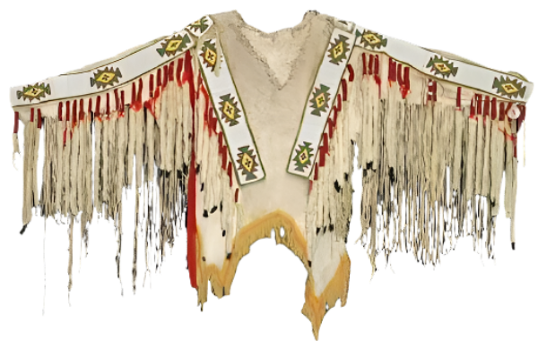 Native American Style Handmade Powwow Beaded War Shirt PWS3147
