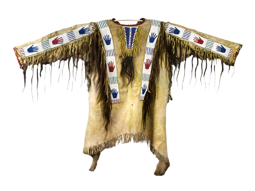 Native American Style Handmade Powwow Beaded War Shirt PWS3148