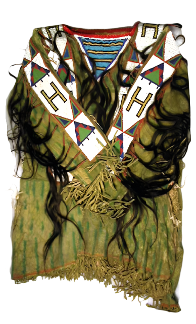Buckskin Native American Style Handmade Powwow Beaded War Shirt PWS3298