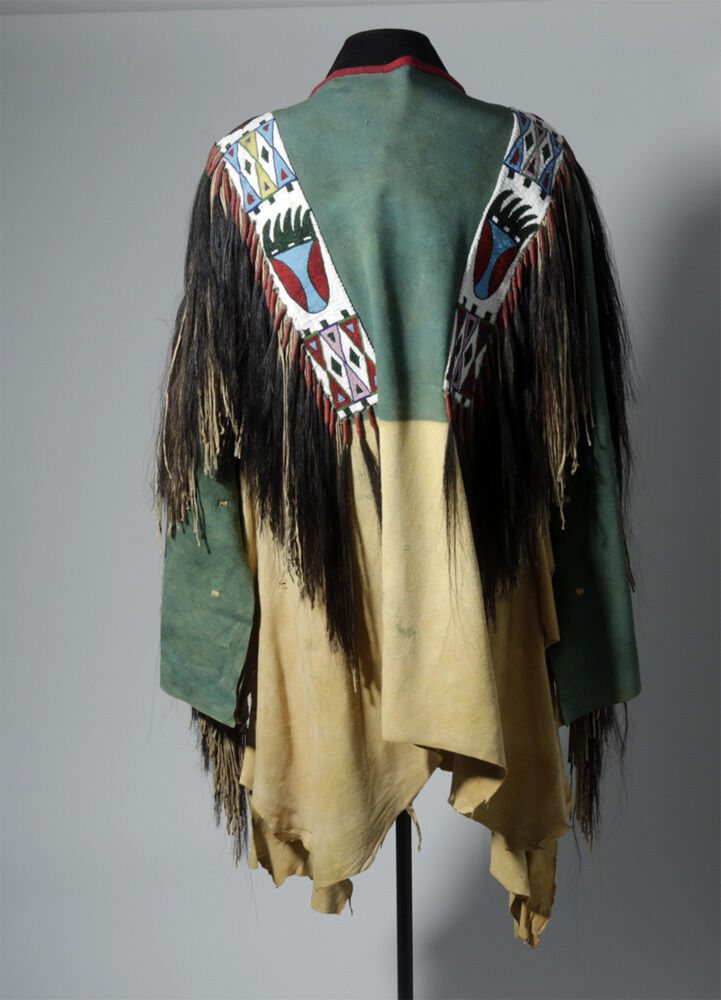 Buckskin Native American Style Handmade Powwow Beaded War Shirt PWS3048