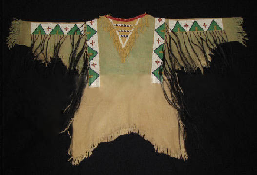 Buckskin Native American Style Handmade Powwow Beaded War Shirt PWS3692