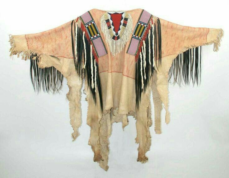 Buckskin Native American Style Handmade Powwow Beaded War Shirt PWS3828