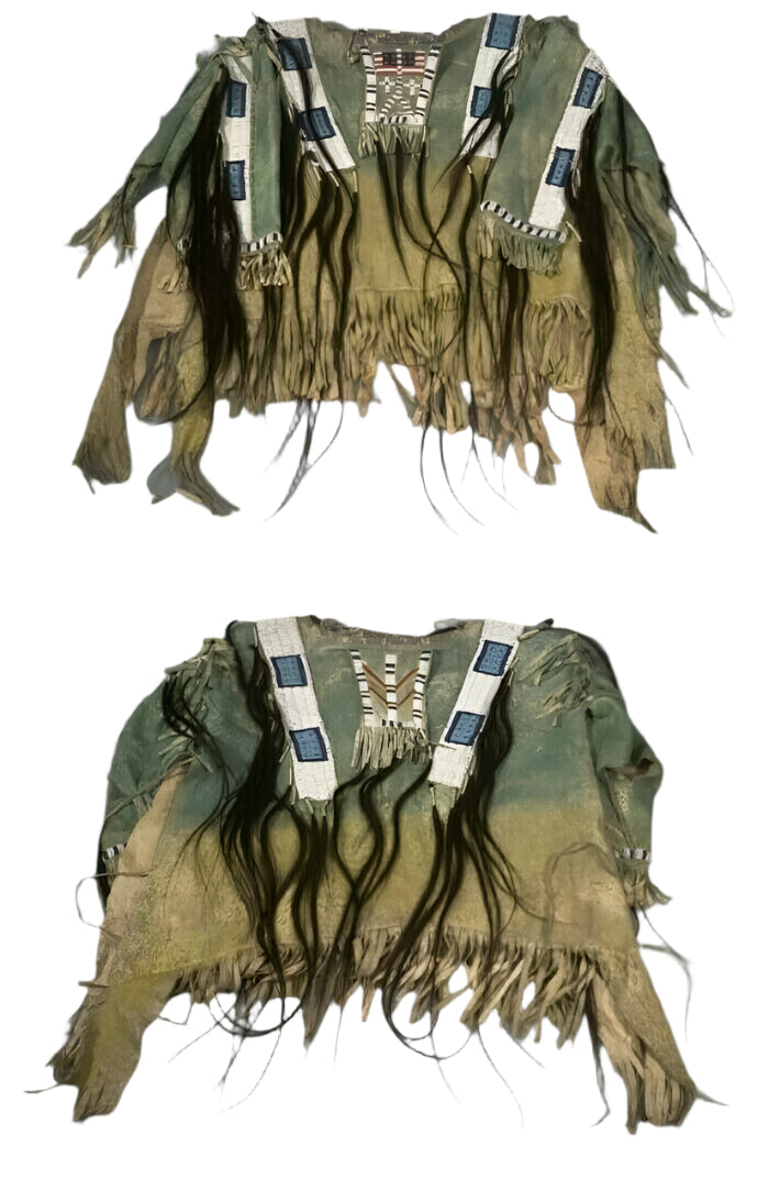 Native American Style Handmade Powwow Beaded War Shirt PWS3860