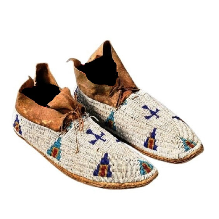 Native American Style Handmade Beaded Powwow Dance Moccasin PMC637