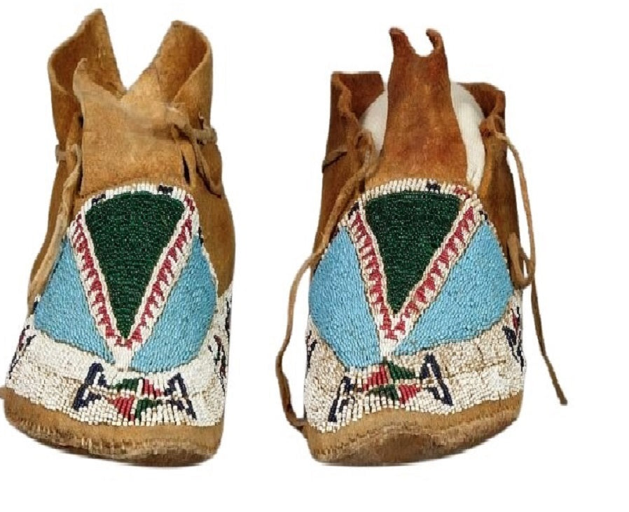 Native American Style Handmade Beaded Powwow Dance Moccasin PMC640