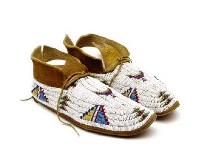 Native American Style Handmade Beaded Powwow Dance Moccasin PMC644