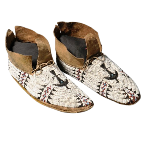 Native American Style Handmade Beaded Powwow Dance Moccasin PMC645