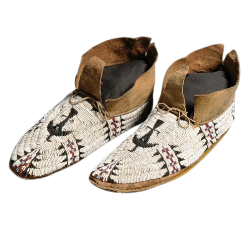 Native American Style Handmade Beaded Powwow Dance Moccasin PMC645