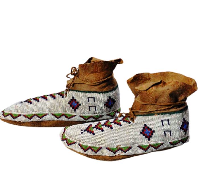 Native American Style Handmade Beaded Powwow Dance Moccasin PMC651