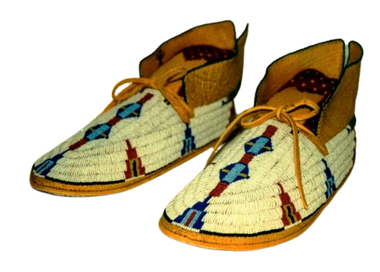 Native American Style Handmade Beaded Powwow Dance Moccasin PMC662