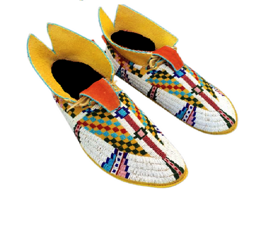 Native American Style Handmade Beaded Powwow Dance Moccasin PMC664