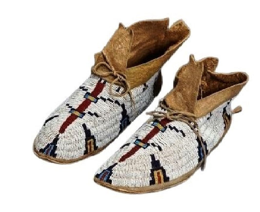 Native American Style Handmade Beaded Powwow Dance Moccasin PMC667