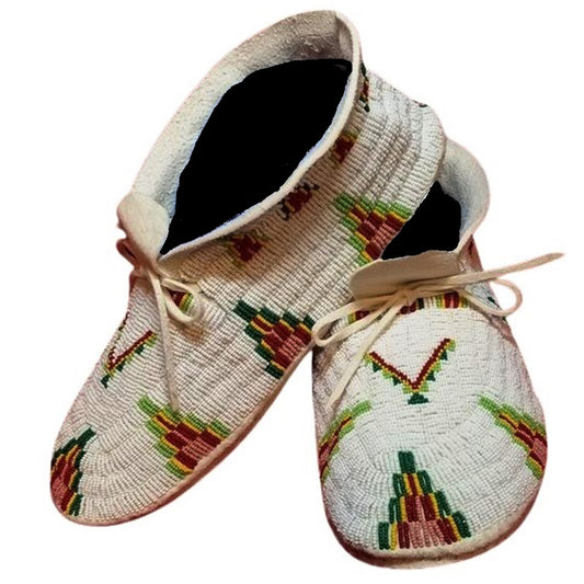 Native American Style Handmade Beaded Powwow Dance Moccasin PMC668
