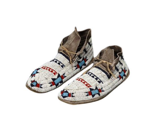 Native American Style Handmade Beaded Powwow Dance Moccasin PMC674