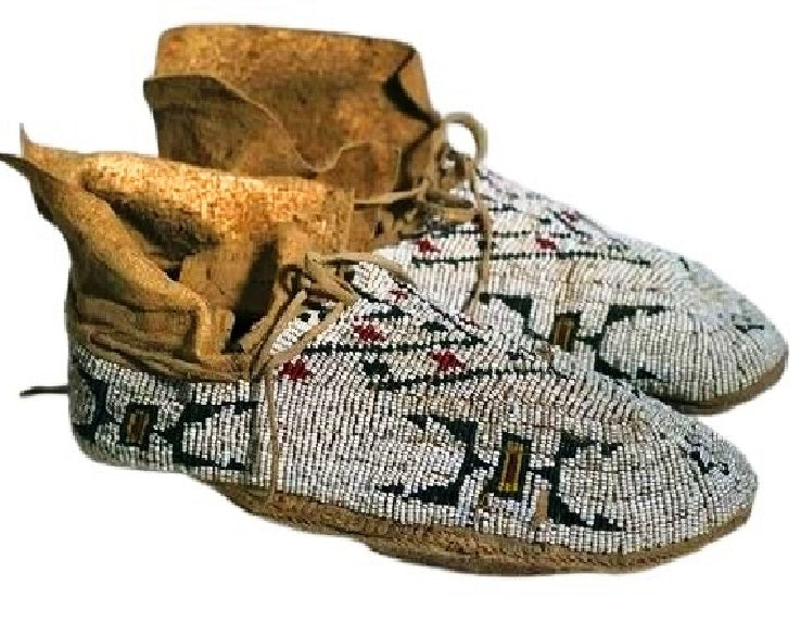 Native American Style Handmade Beaded Powwow Dance Moccasin PMC675