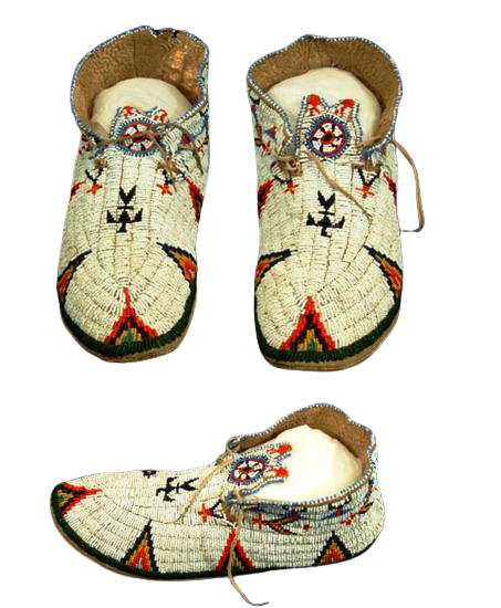 Native American Style Handmade Beaded Powwow Dance Moccasin PMC676