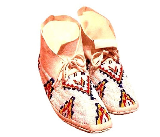 Native American Style Handmade Beaded Powwow Dance Moccasin PMC678