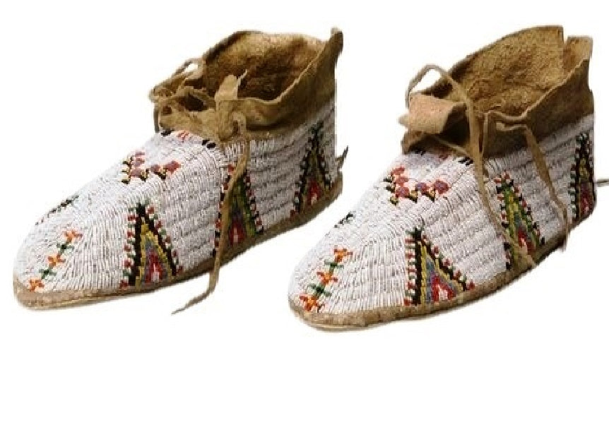 Native American Style Handmade Beaded Powwow Dance Moccasin PMC681