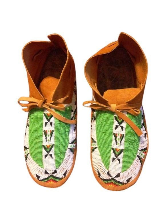 Native American Style Handmade Beaded Powwow Dance Moccasin PMC683