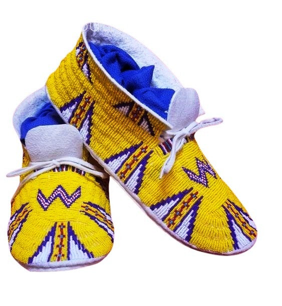 Native American Style Handmade Beaded Powwow Dance Moccasin PMC685