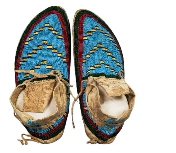 Native American Style Handmade Beaded Powwow Dance Moccasin PMC687