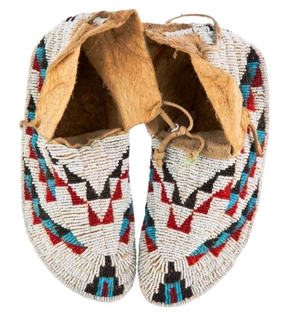 Native American Style Handmade Beaded Powwow Dance Moccasin PMC695