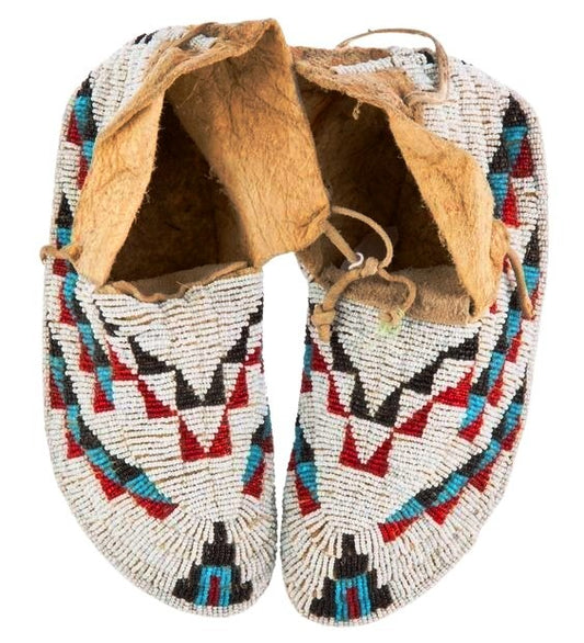 Native American Style Handmade Beaded Powwow Dance Moccasin PMC695