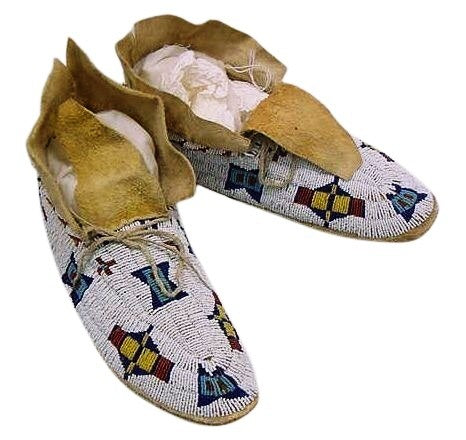 Native American Style Handmade Beaded Powwow Dance Moccasin PMC696