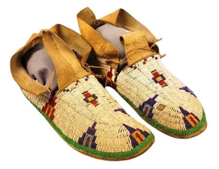 Native American Style Handmade Beaded Powwow Dance Moccasin PMC699