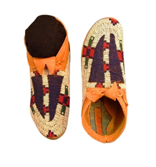 Native American Style Handmade Beaded Powwow Dance Moccasin PMC700