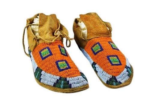 Native American Style Handmade Beaded Powwow Dance Moccasin PMC701