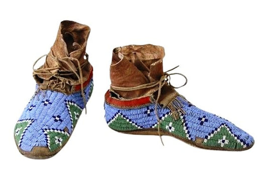 Native American Style Handmade Beaded Powwow Dance Moccasin PMC703