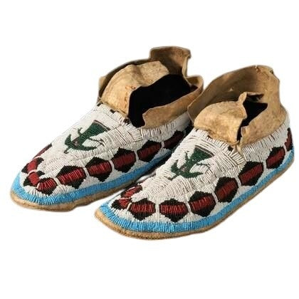 Native American Style Handmade Beaded Powwow Dance Moccasin PMC707