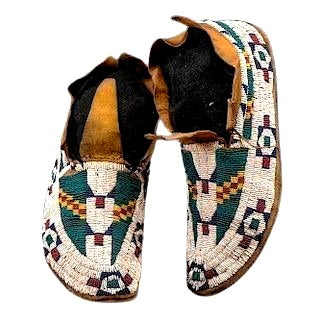 Native American Style Handmade Beaded Powwow Dance Moccasin PMC708