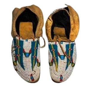 Native American Style Handmade Beaded Powwow Dance Moccasin PMC709