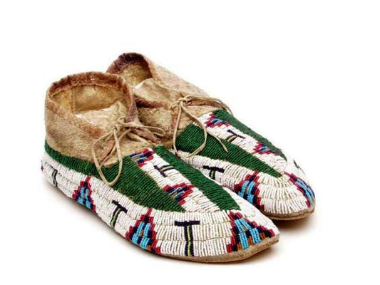 Native American Style Handmade Beaded Powwow Dance Moccasin PMC710
